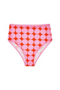 Culotte Taille Haute Coton BIO - Rond Rose
