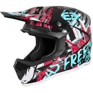 Freegun XP4 Maniac Casque Motocross pour enfants, noir-rose, taille S pour Des gamins