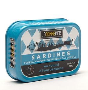 Sardines au naturel à l’eau de source – la bonne mer