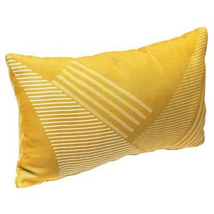 Coussin déco d'extérieur jacquard Jaune moutarde 30 x 50 cm - Polyester Unisexe