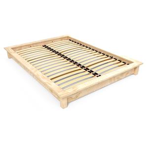 Lit futon 2 places bois massif Solido - 140x190 140x190 Vernis Naturel