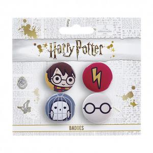 Badges Harry Potter Chibi - Lot de 4