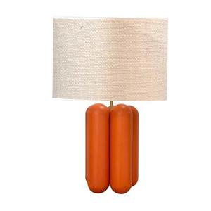 LA GRANDE LAMPE CHARLOTTE-Lampe à poser Bois H68cm Orange