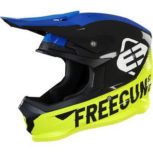 Freegun XP4 Attack Casque de motocross pour enfants, noir-jaune, taille S pour Des gamins