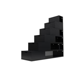 Escalier cube de rangement hauteur 150cm Noir