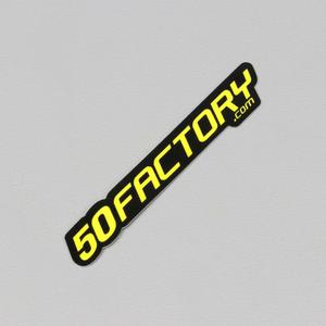Sticker 50 Factory 6 cm jaune