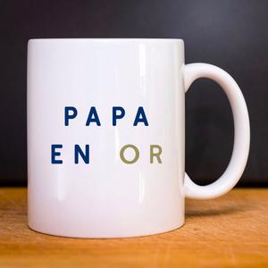 Mug Papa En Or 2 Waf - Blanc - Taille TU