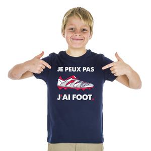 Tshirt Enfant Je Peux Pas J'ai Foot - Navy - Taille 4 ans