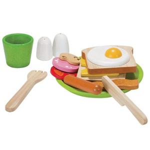 Jouet Dinette Assiette Petit Déjeuner Plantoys 'PlanWood' - Jouet c