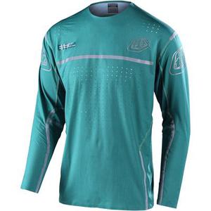 Troy Lee Designs Sprint Ultra Lines Maillot vélo, blanc-vert, taille L