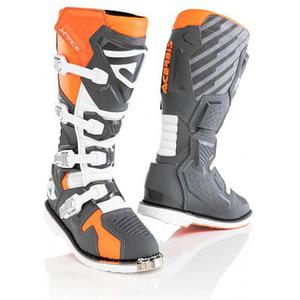 Acerbis X-Race Bottes de motocross, gris-orange, taille 47