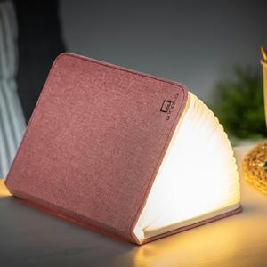 SMART FABRIC BOOKLIGHT LARGE-Lampe à poser Lin H21.5cm Rose