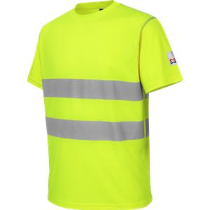 Tee-shirt de travail microporeux Würth MODYF haute-visibilité jaune