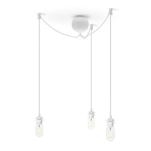 CANNONBALL-Suspension 3 Lumières câbles 2,5 mètres Blanc