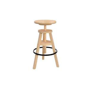 Tabouret de bar bois à vis - Vernis Naturel
