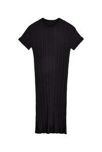 Robe Coton BIO Plissée - Noir