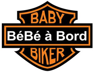 Sticker Bébé à bord ! baby biker HD