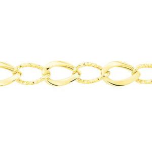 Collier Joice Maille Alternée Et Godronne Or Jaune