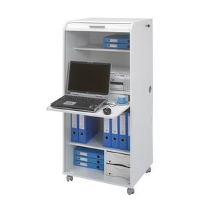 Armoire Informatique Blanche 2 Tiroirs