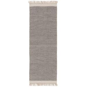 Tapis de couloir en laine gris 70x200 cm