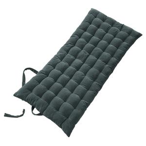 HARRIS - Matelas de Sol 60x120cm Velours de Coton Capitonné Coloris Ardoise