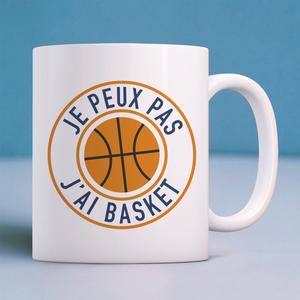 Mug Je Peux Pas J'ai Basket - Blanc - Taille TU
