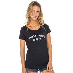 T-shirt Femme - Vive La Mariée - Noir - Taille XXL