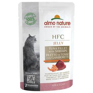 Lot Almo Nature HFC Jelly 12 x 55 g - filets de thon, crevettes