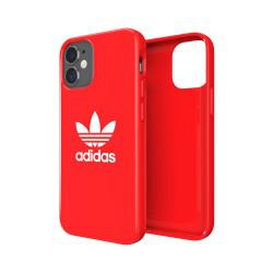 Adidas - Coque Souple Entry - Couleur : Rouge - Modèle : iPhone 12 Mini