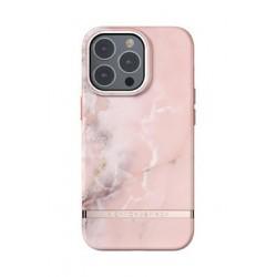Richmond & Finch - Coque Rigide Pink Marble - Couleur : Rose - Modèle : iPhone 13 Pro