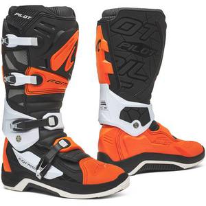 Forma Pilot Motocross Bottes, noir-blanc-orange, taille 47