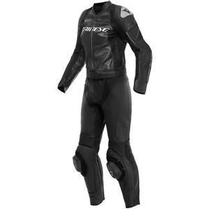 Dainese Mirage Combinaison en cuir de moto pour dames deux pièces, noir-blanc, taille 50 pour Femmes