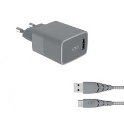 Force Power - Chargeur + Câble USB-C - Couleur : Gris