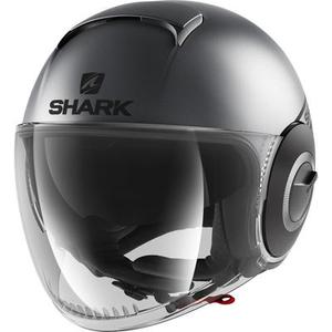 Shark Nano Neon Mat Casque jet, noir-gris, taille L