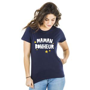 T-shirt Femme - Maman Bonheur - Navy - Taille XXL