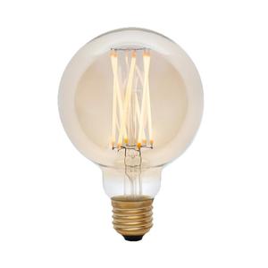 6W ELVA-Ampoule LED filament Globe E27 Ø9.5cm 2200K 6W = 41W 480 Lumens Dimmable Ambrée