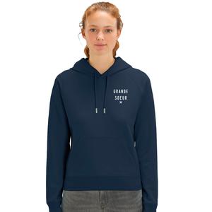 Sweat À Capuche Femme - Grande Sœur X Cœur Waf - Navy - Taille L
