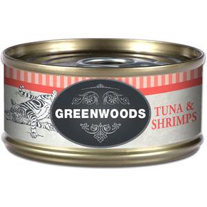 6x70g Adult, thon & crevettes Greenwoods - Pâtées pour Chat