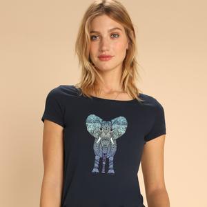 T-shirt Femme - Elephant Mint - Navy - Taille S