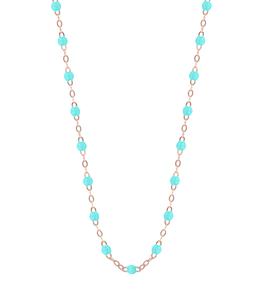 Gigi Clozeau - Collier Or rose et Perles de résine 42 cm - Bleu