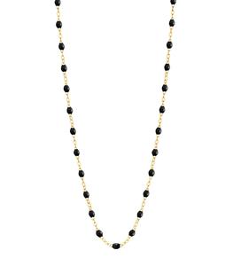 Gigi Clozeau - Femme - Collier or jaune et perles de résine 42 cm - Noir