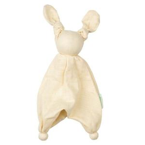 Doudou bébé Coton Bio Floppy Mousseline Crême Hoppa - Doudou Bio