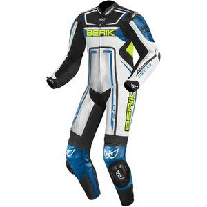Berik Cosmic Costume en cuir de moto d'une pièce, noir-blanc-bleu, taille 54