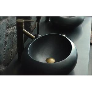 Vasque A poser en pierre naturelle granit noir vA ritable luxe COCOON SHADOW