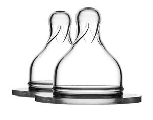 ECOVIKING Tétines Silicone Col Large - Lot de 2 0+ m