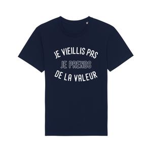 T-shirt Homme - Je Vieillis Pas Je Prends De La Valeur Enkr - Navy - Taille S