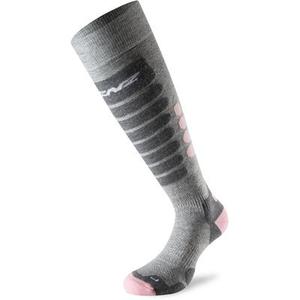 Lenz Skiing 3.0 Chaussettes, gris-rose, taille 35 36 37 38