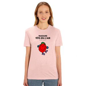 T-shirt Femme - Madame Tête En L'air - Rose Chiné - Taille S