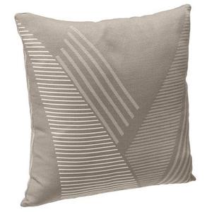 Coussin déco d'extérieur jacquard Taupe 40 x cm - Polyester Unisexe