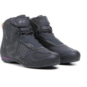 TCX RO4D WP Chaussures de moto pour dames, noir-pourpre, taille 41 pour Femmes